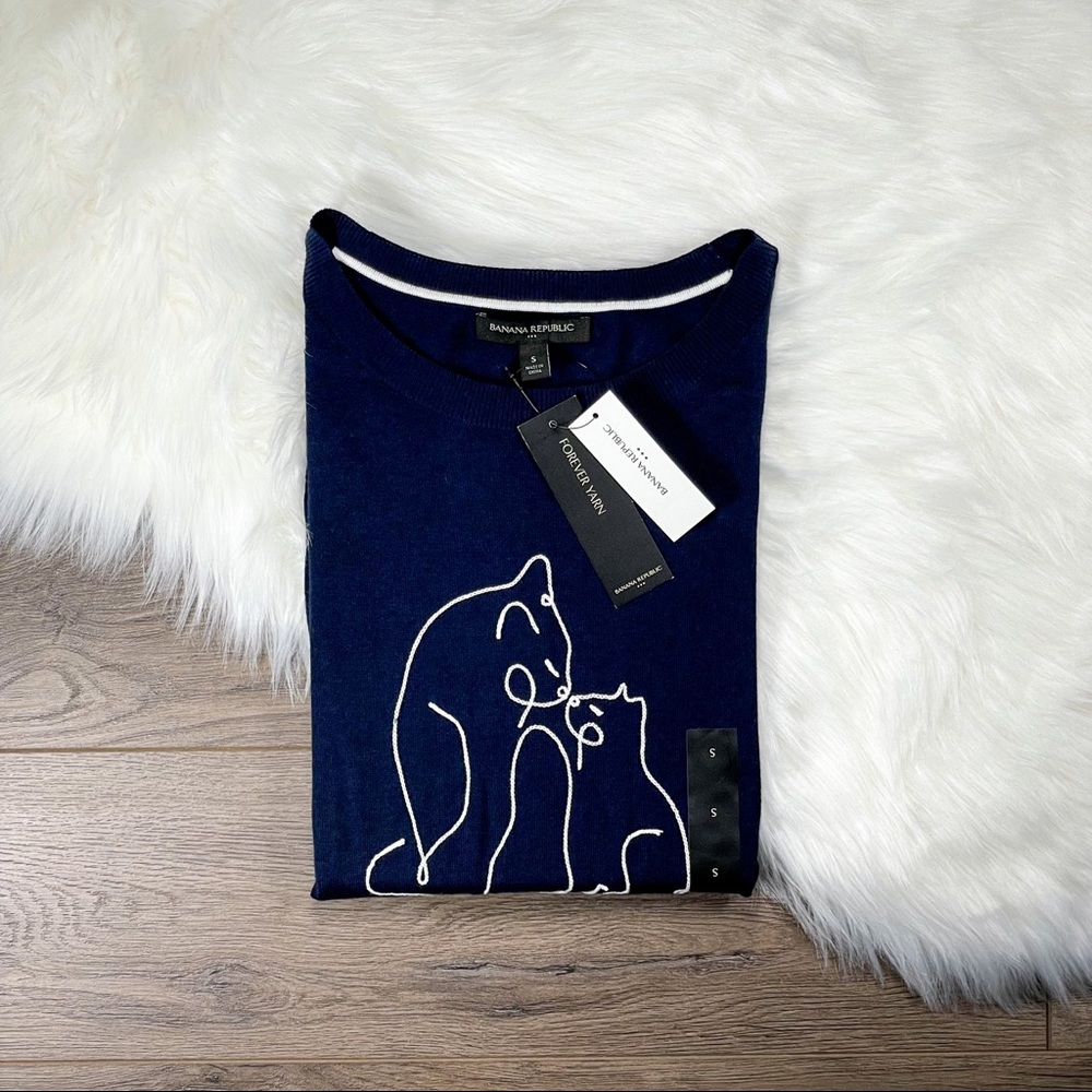 Banana Republic | Forever Yarn Embroidered Crew Sweater